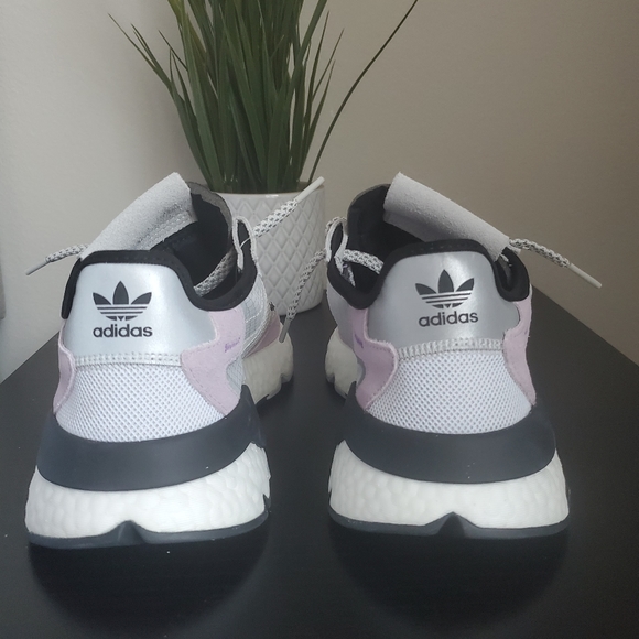 White, Purple, Black and Grey Adidas Nite Joggers - Picture 4 of 4